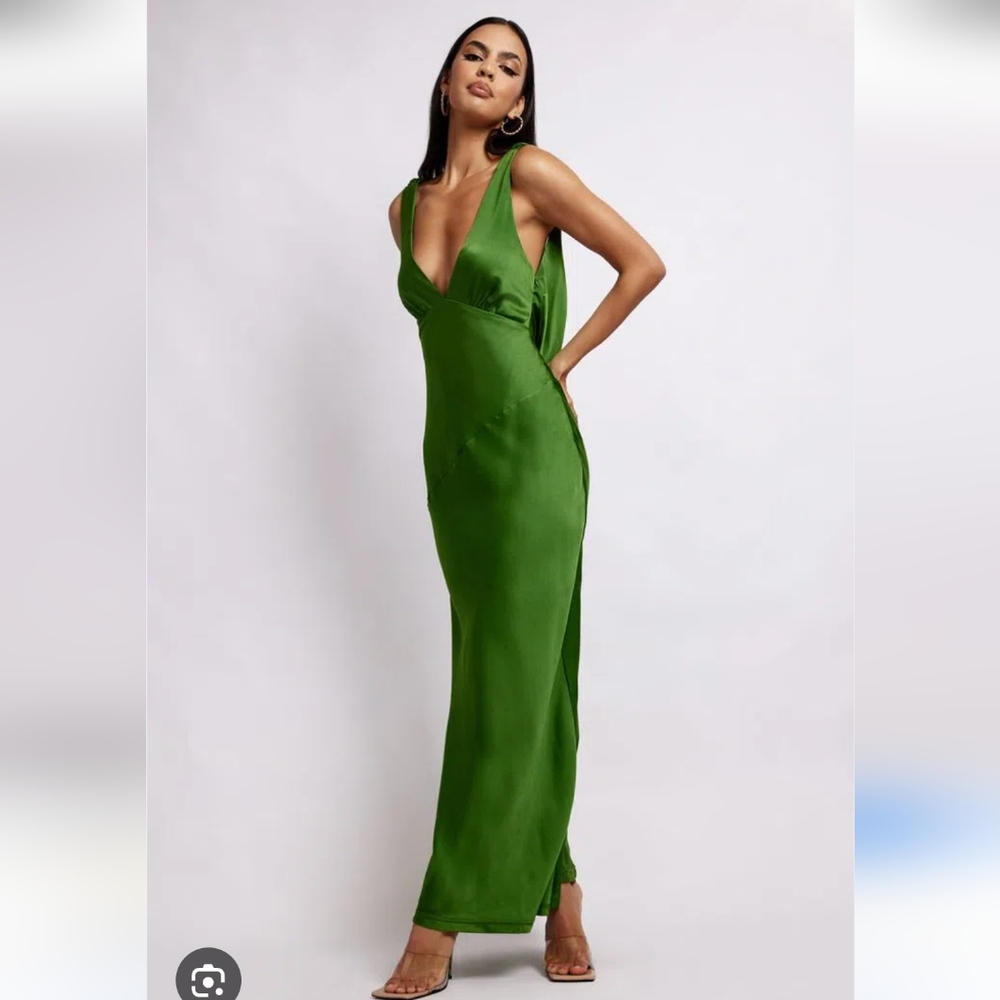 Meshki Green Backless Dress